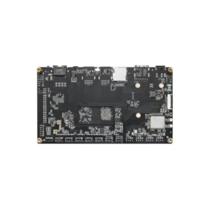 Detailed close-up of a high-tech circuit board on white backdrop