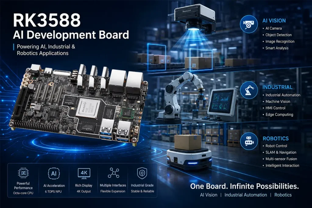 RK3588 development board for AI edge computing
