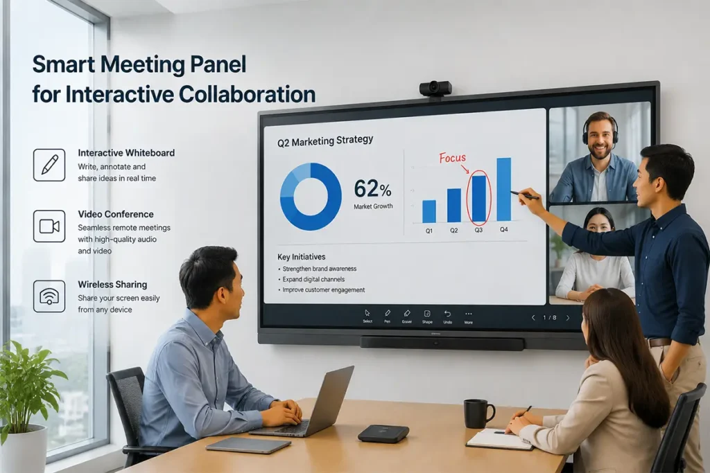 RK3566 smart meeting panel for conference room collaboration