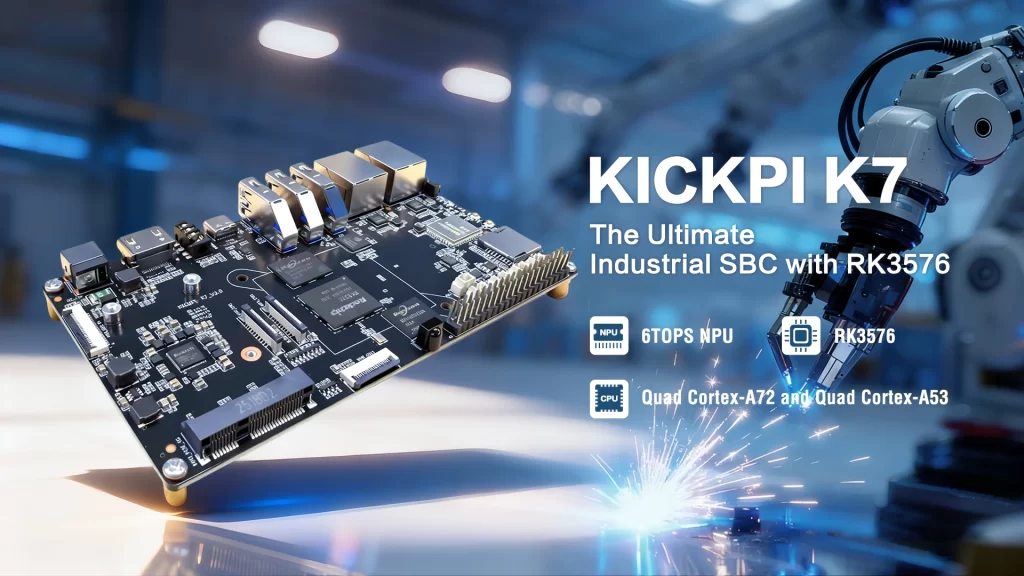 The KICKPI K7 with RK3576 Next-Gen Industrial Single Board Computer